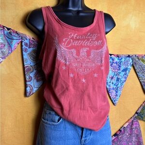 Harley-Davidson Women's Red Graphic Tank Top